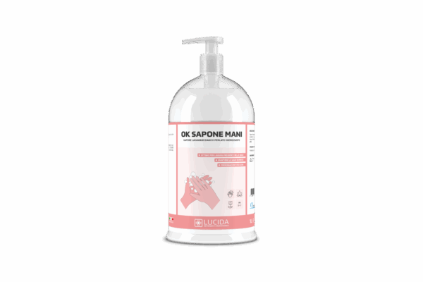 Ok Sapone mani Bianco Perlato 6 x 1 lt con 6 dispenser
