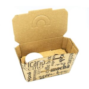 Contenitore porta cappuccino da asporto 2 bicchieri 50 PZ