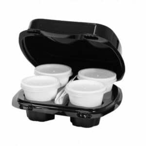 Porta‑bicchieri asporto caffè nero 4 posti – 55 PZ × 10 CF