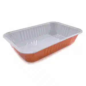 Contenitore alluminio Smoothwall Bianco/Rame 2 porzioni 700 pezzi