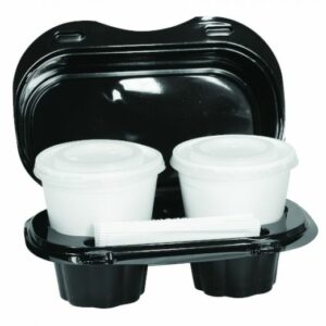 Porta-Bicchieri asporto caffè Nero per 2 Tazze – 55 pz × 10 CF (550 pezzi)