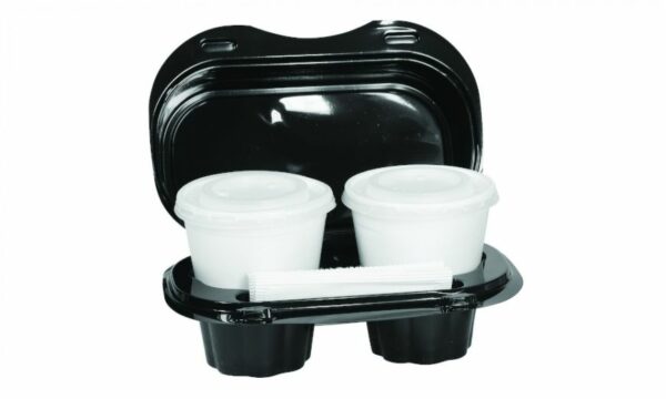 Porta-Bicchieri asporto caffè Nero per 2 Tazze – 55 pz × 10 CF (550 pezzi)