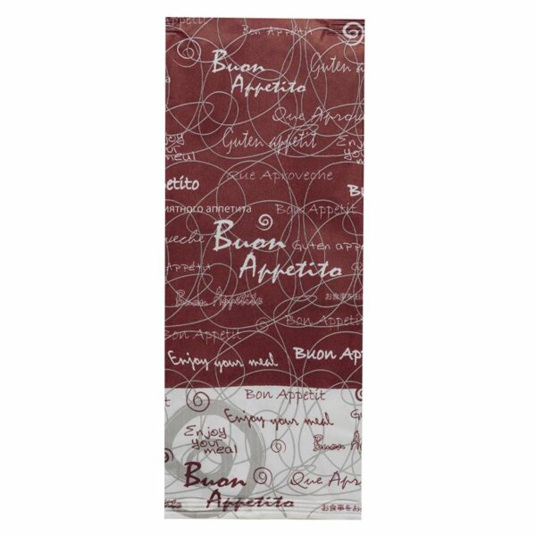 Busta Porta Posate Dinner con Disegno – 12×25 cm + Tovagliolo – Confezione da 125 PZ